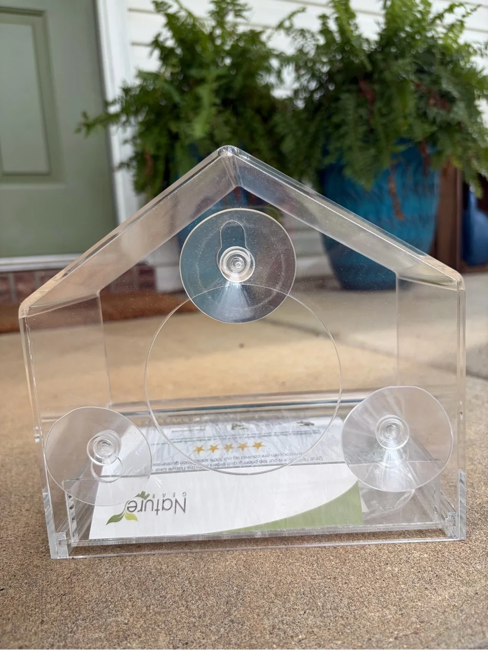 Nature Gear Clear Acrylic Window Bird Feeder NEW NO BOX Extra Suction Cup